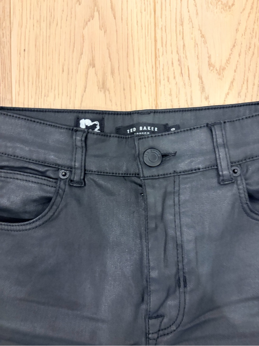 Ted Baker Black Coated Jeans